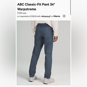 Lululemon ABC Classic Fit Pants Warpstreme